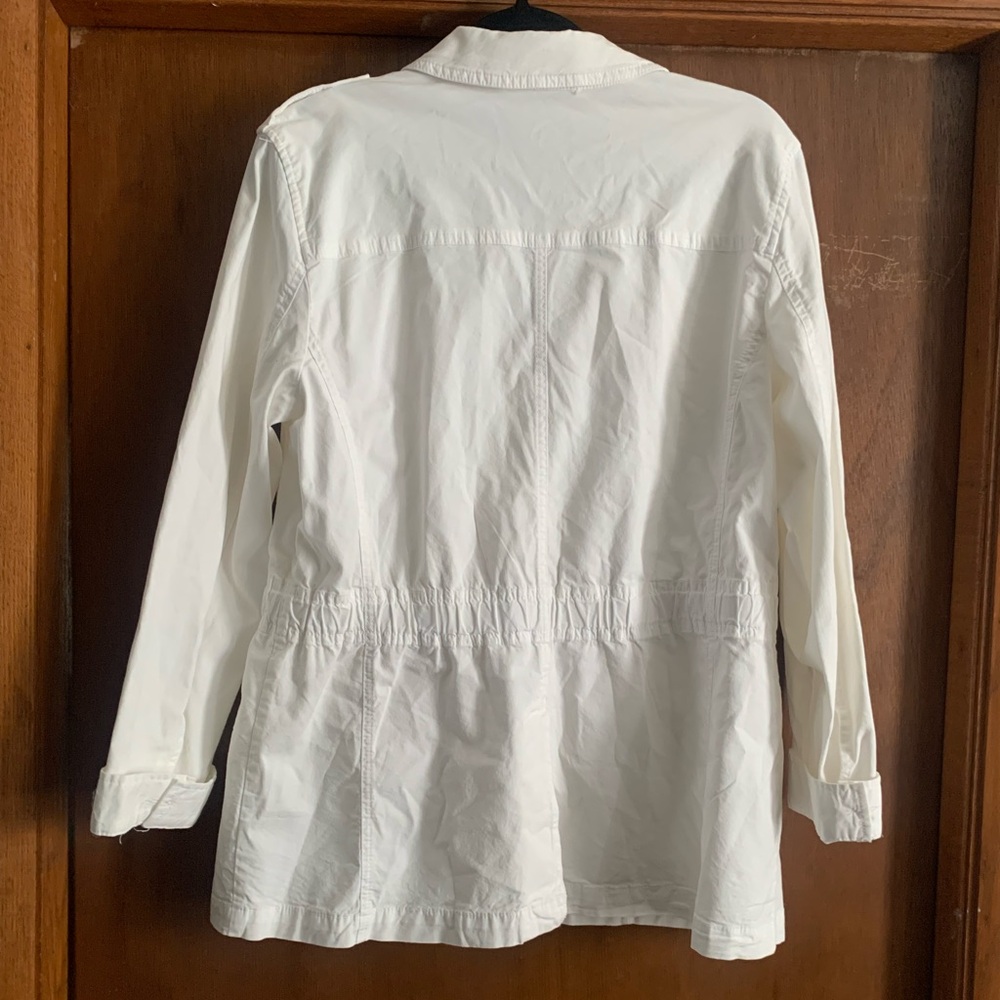 Talbots Spring Jacket White Button Down Size Larg… - image 6